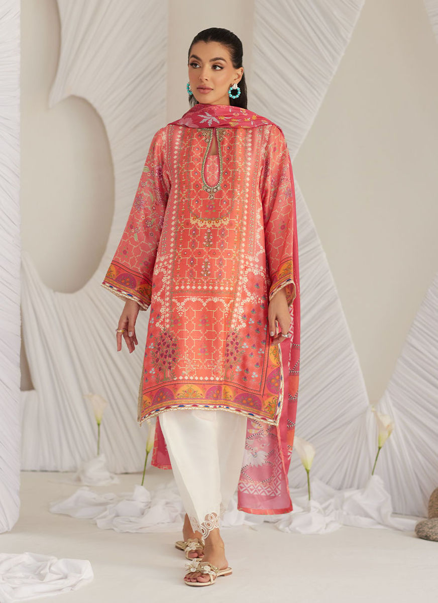 Lillia Tangerine (Shirt, Pants And Dupatta)