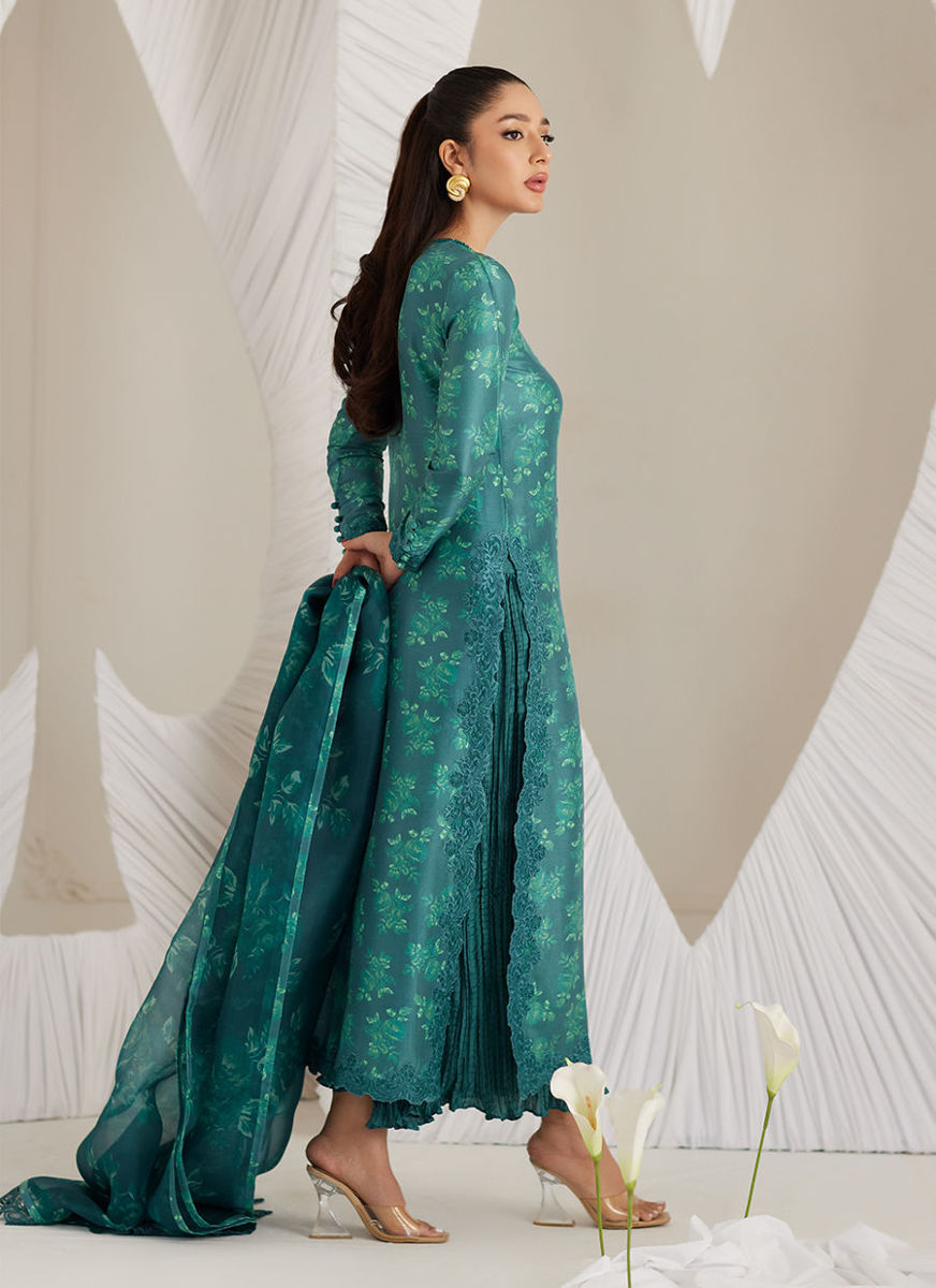 Camilla Emerald Shirt And Dupatta