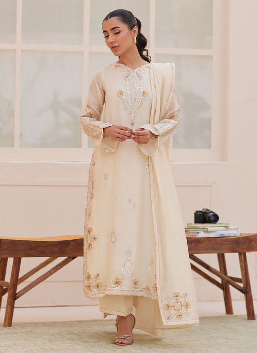 Evra Ivory Shirt And Dupatta