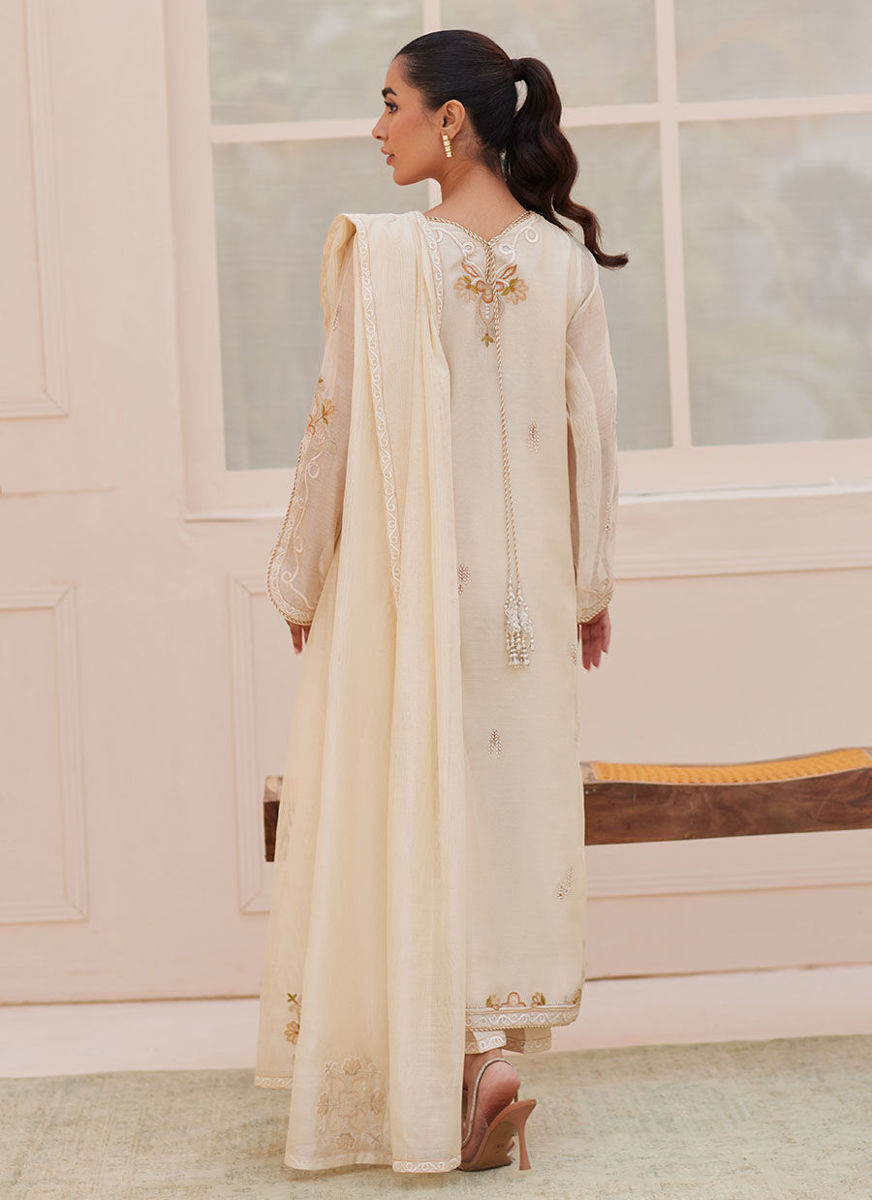 Evra Ivory Shirt And Dupatta