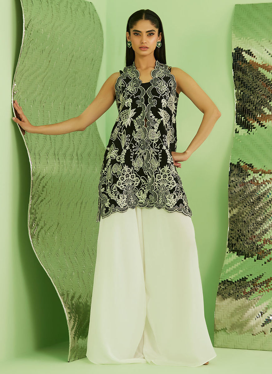 Raiya Jacket And Ivory Drape Pants