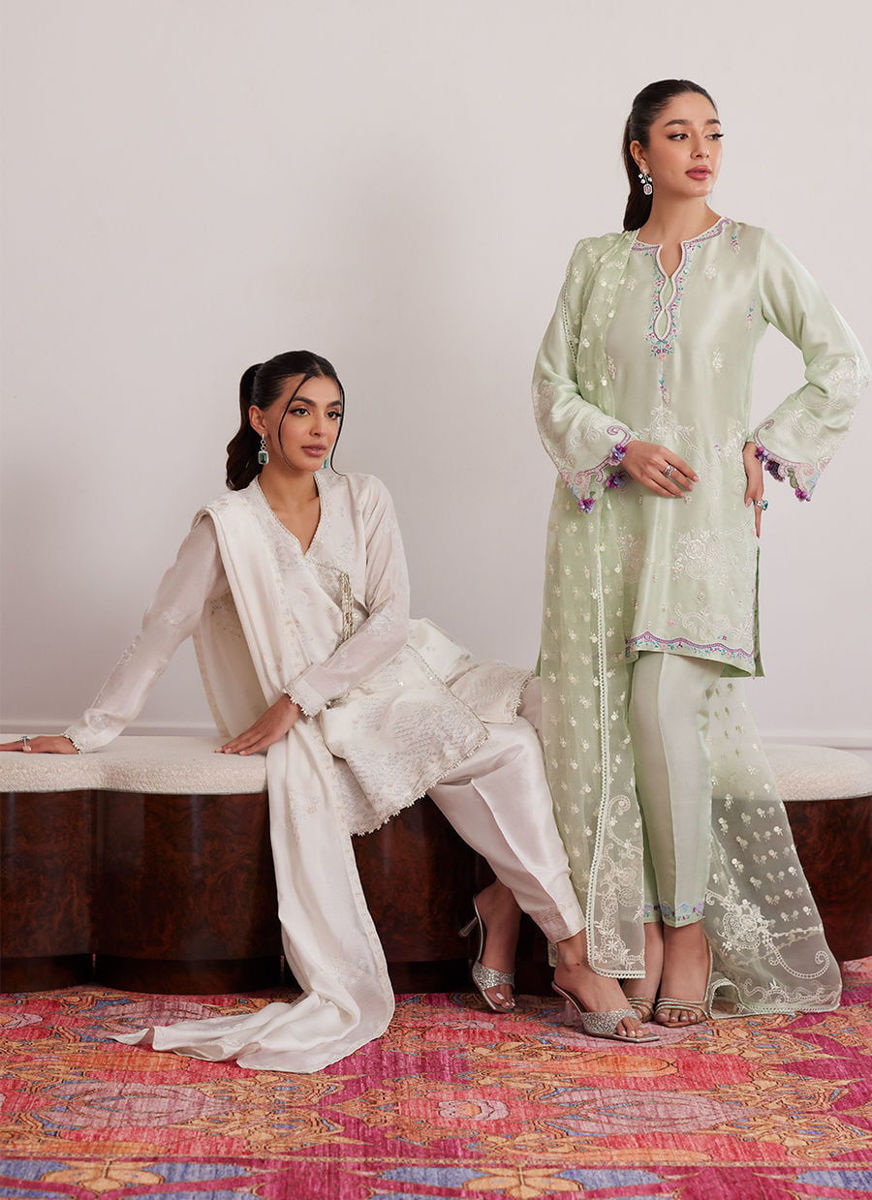 Pilar Mint Shirt And Dupatta