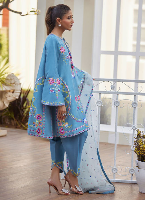 Nyssa Blue Shirt And Dupatta