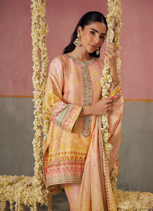 Livvy Ombre Shirt And Dupatta