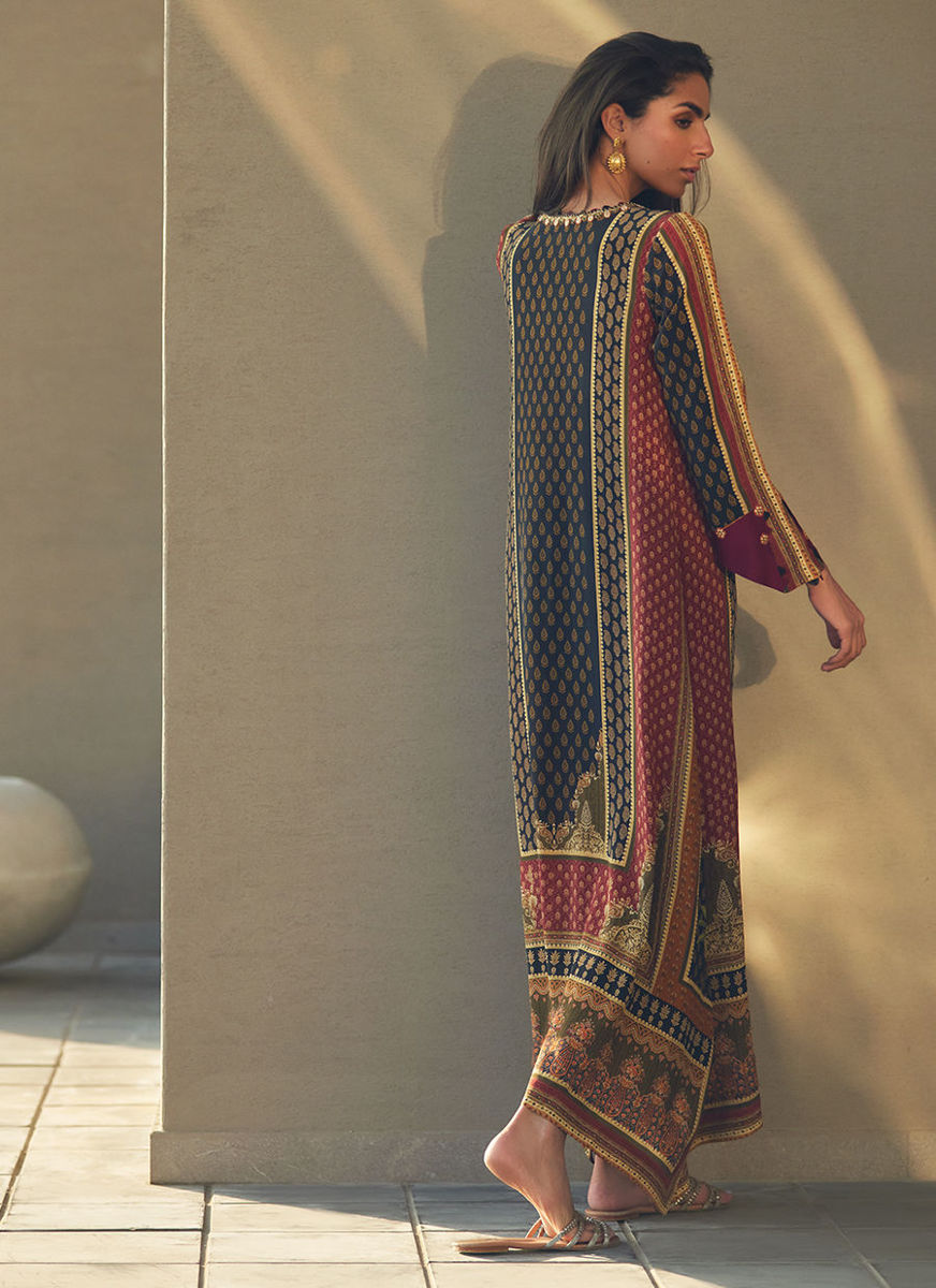 Ophelia Onyx Crepe Kaftan