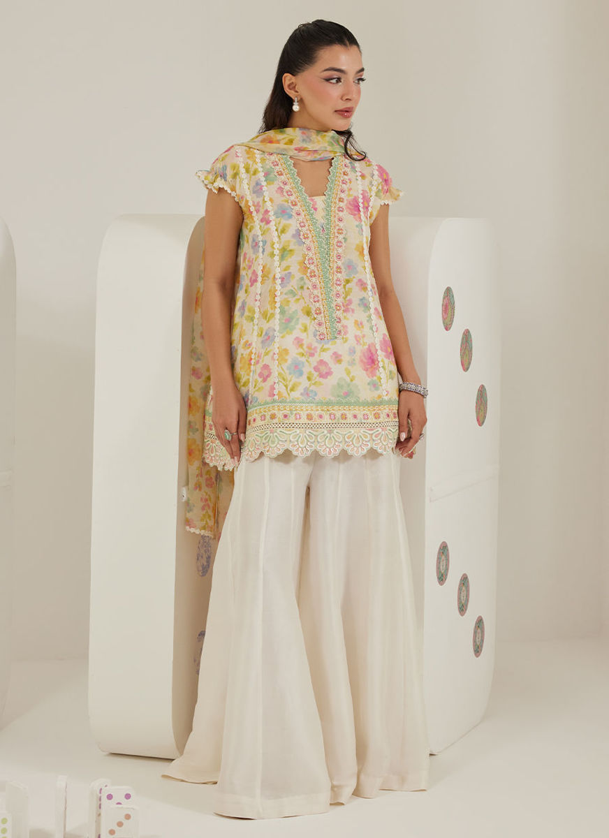 Runa Short Shirt And Dupatta