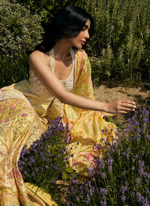 Jamaya Peplum With Printed Lehenga