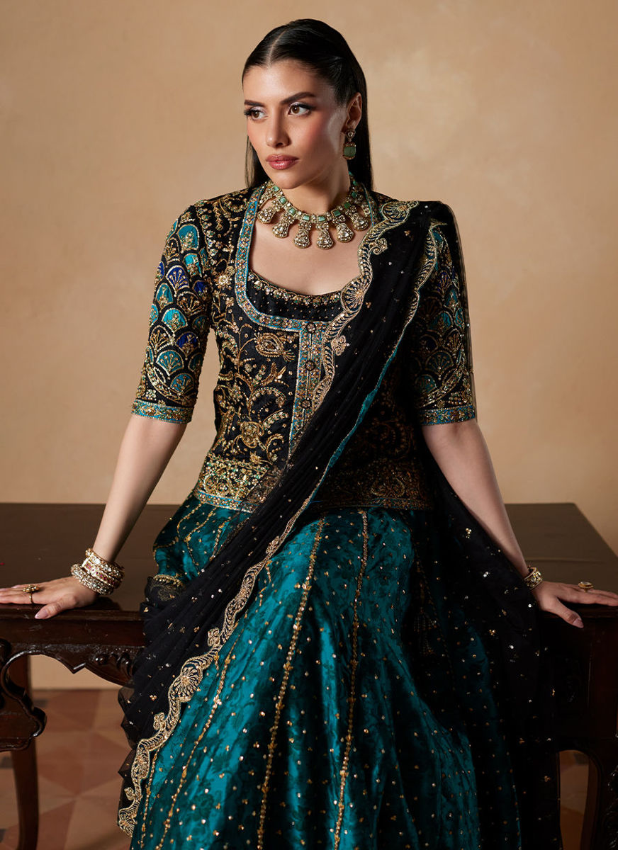 Jorja Short Shirt With Lehenga